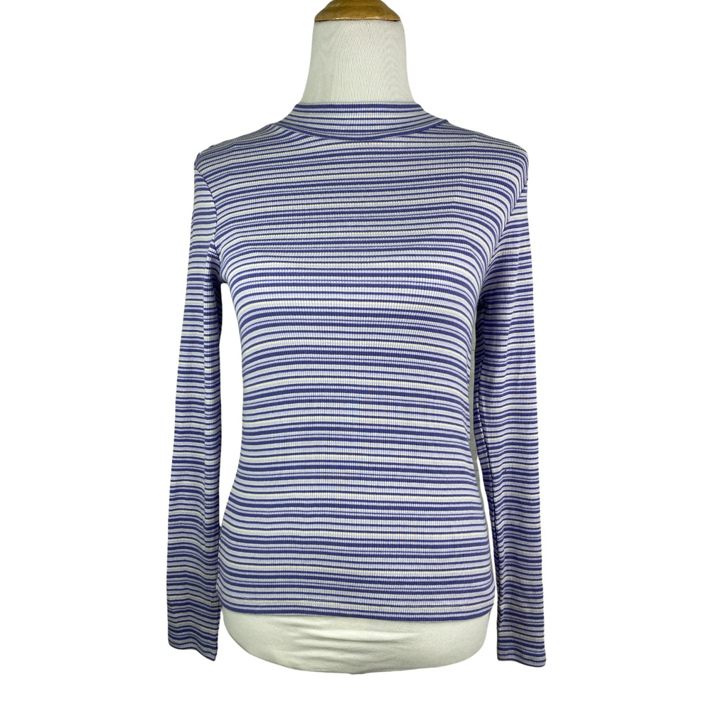 MONKL Womens High Neck Stripe Sweater Size Small